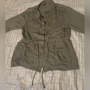 🔥2/$20 Olive Green military inspired jacket. Sz 14